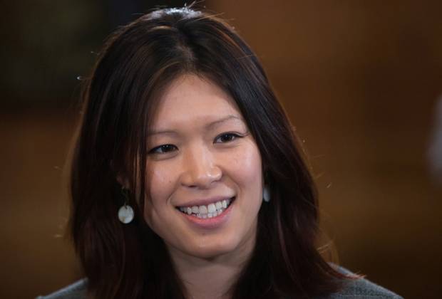 Local NDP candidate Bowinn Ma at a campaign event in North Vancouver. Ms. Ma is among dozens of women running in the B.C. election campaign.