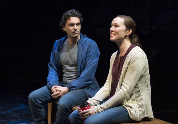 Gray Powell as John Dodge and Moya O’Connell as Mrs. Swanson in Middletown.