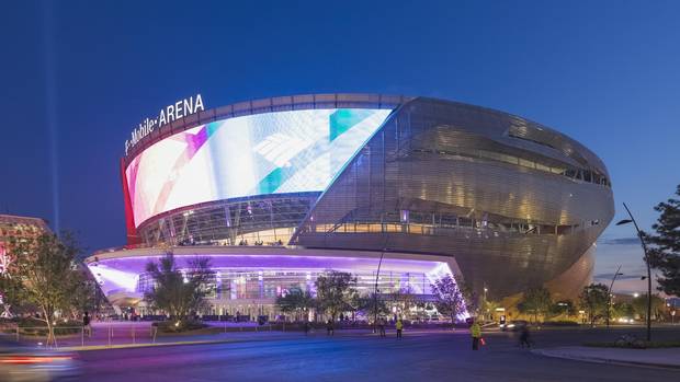 The arena exterior.