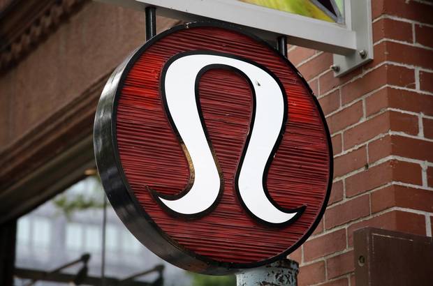 Lululemon Athletica logo outside a store on Newbury Street in Boston, June 5, 2017.