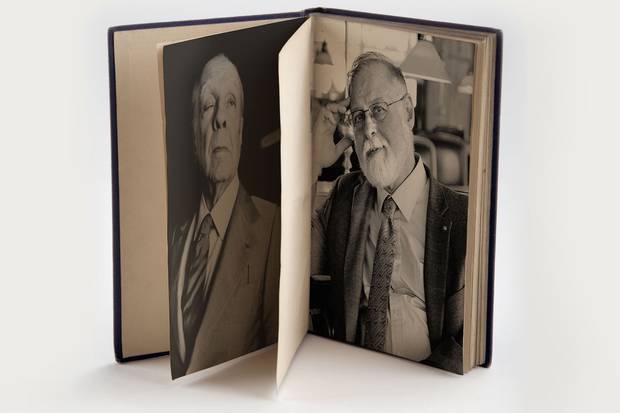 A few years after Argentinian author Jorge Luis Borges, left, ended his tenure as head of Argentina's National Library, he began a friendship with Alberto Manguel, right, then a teenager in Buenos Aires. Argentina’s greatest novelist was, by that time, blind, and invited the young Mr. Manguel to come home and read aloud to him, which Mr. Manguel went on to do many times over the next few years. Now, Mr. Manguel has taken Mr. Borges’s former role at the library.