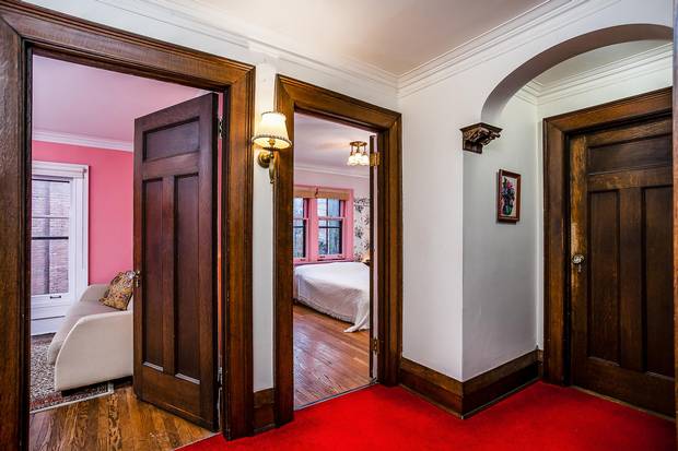 The second floor features two of the home's bedrooms.