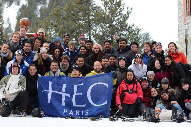 About 93 per cent of the HEC Paris class comes from outside France for the 16-month English-language program. A handful of Canadians are typically in each cohort.
