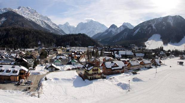 The scenic village of Kranjska Gora.