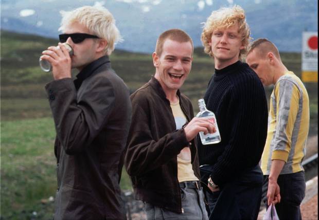 From left: Johnny Lee Miller, Ewan McGregor, Kevin McKidd and Ewen Bremmer in a scene from the original Trainspotting.