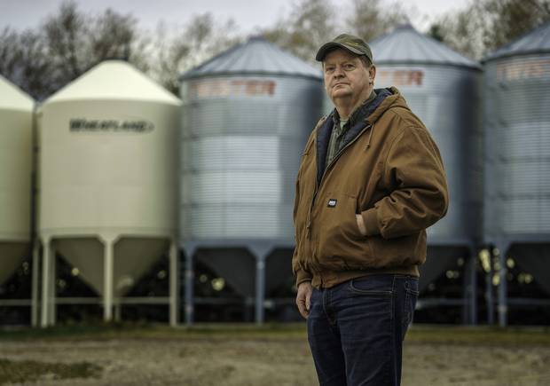 Gary Stanford, 59, on his farm in southern Alberta on Nov. 7, 2015. (David Rossiter for The Globe and Mail)