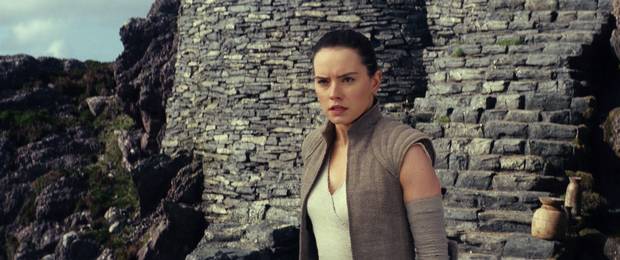 Daisy Ridley as Rey in Star Wars: The Last Jedi.