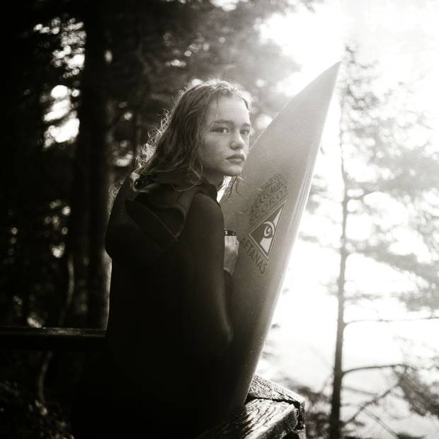 Not to be overshadowed by her father, Canada's first professional surfer Raph Bruhwiler, 12-year-old Aqua Bruhwiler is carving her own waves. Born and raised in Tofino, the budding surfer got her start when she was only eight years old and ‘just never really stopped,’ she said. ‘It's my passion so I want to carry it on with me to the places I go.’