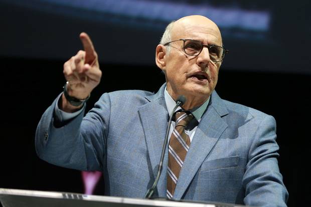 Nov. 2, 2017: Jeffrey Tambor speaks onstaged during the 2017 Clio Entertainment Awards in Los Angeles.
