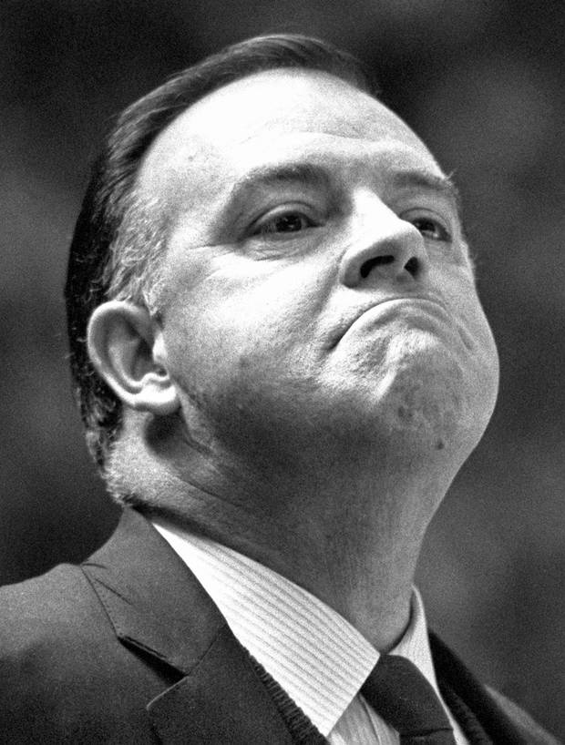 Scotty Bowman behind the bench in December, 1984. Bowman says the introduction of video into coaching was a game changer. 