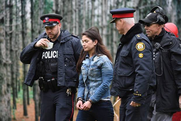 The woman was taken in police custody.