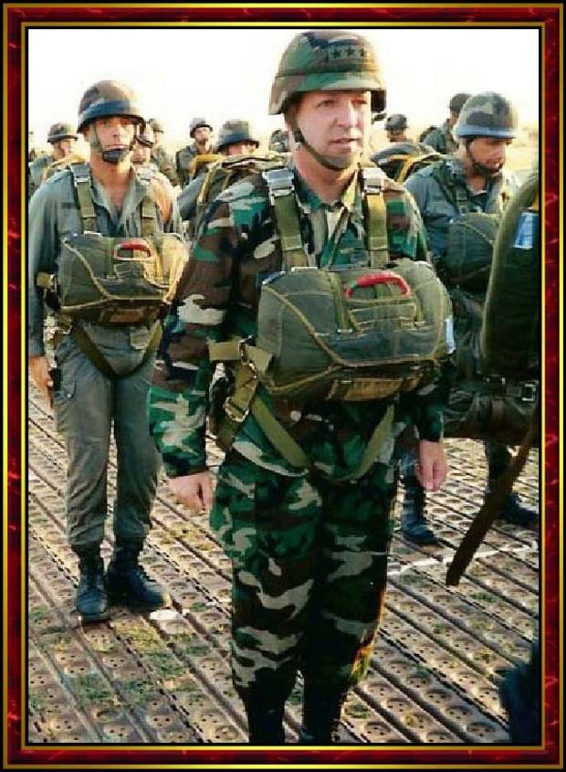 Mr. Goodwin waits to board a C130 military transport aircraft in France.