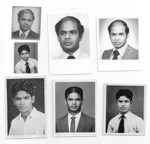 Cathiravelu Bascaramurty, at various stages of his life.