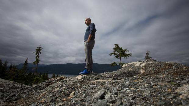 Ellis Ross, chief councilor of the Haisla First Nation, stands for a photograph on the Haisla First Nations reserve in the village of Kitimat, B.C.