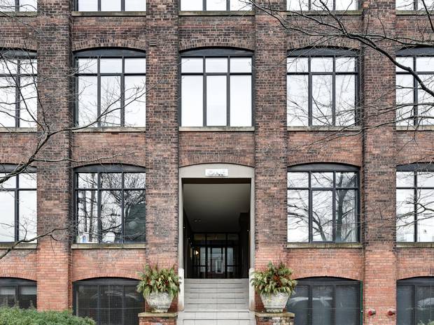 A leather goods manufacturer used to turn out sporting goods in the factory near Dundas Street West and Roncesvalles Avenue.