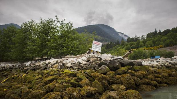 The proposed site of the Woodfibre LNG project near Squamish, B.C.