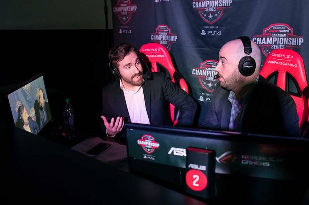 ESports play-by-play announcers such as Matt (Mr. X) Morello (above, left) and Clint (Maven) Evans have developed a massive online audience