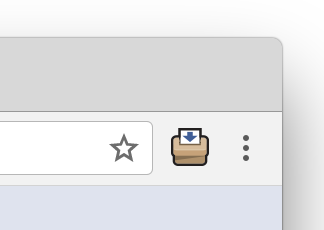 An example of what the extension icon looks like in the Chrome browser