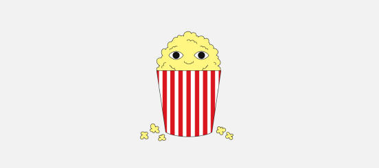 What to watch illustration - a bucket of popcorn