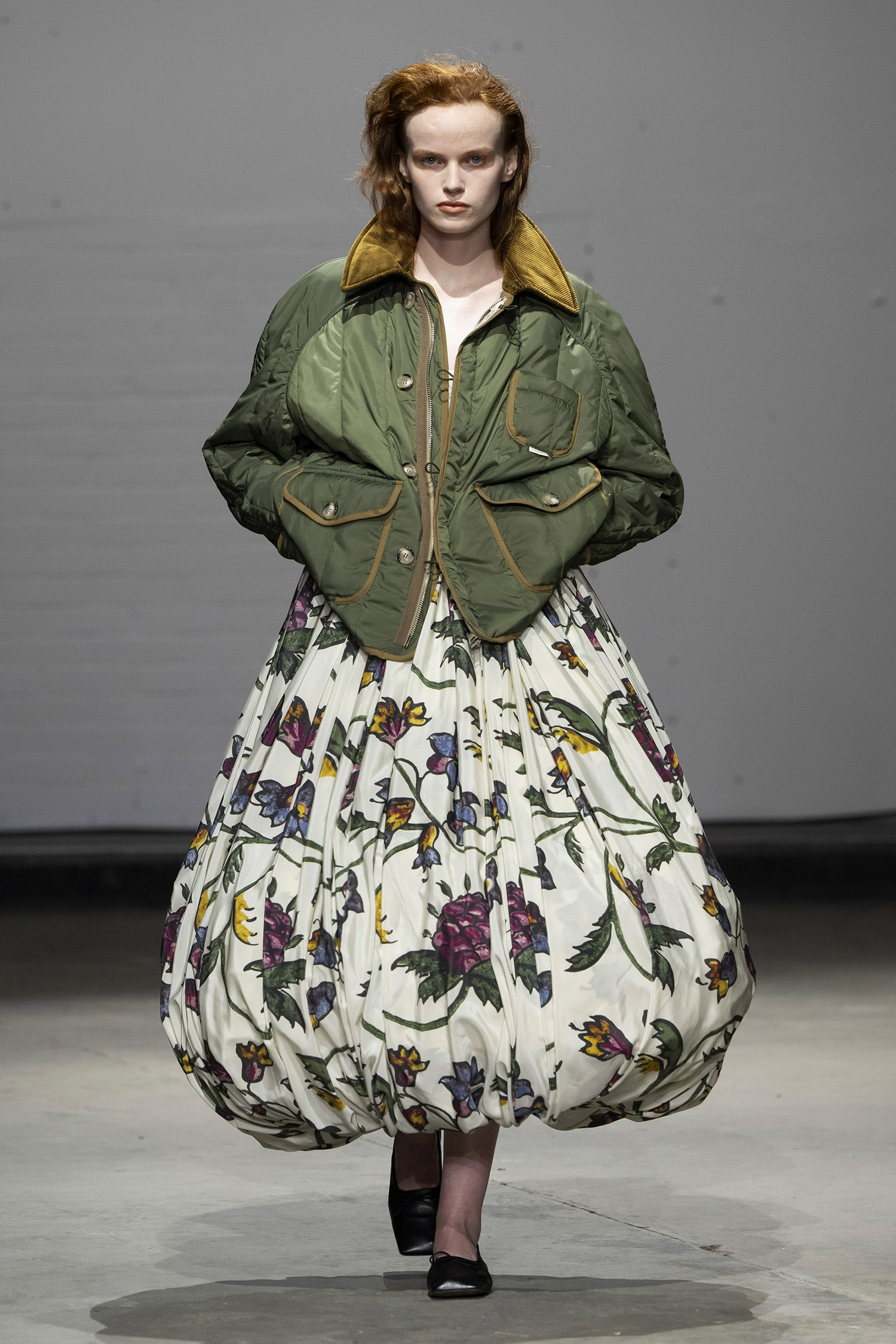 LONDON, ENGLAND - FEBRUARY 21: A model walks the runway during the SS Daley Ready to Wear Fall/Winter 2025-2026 fashion show as part of the London Fashion Week on February 21, 2025 in London, England. (Photo by Victor VIRGILE/Gamma-Rapho via Getty Images)