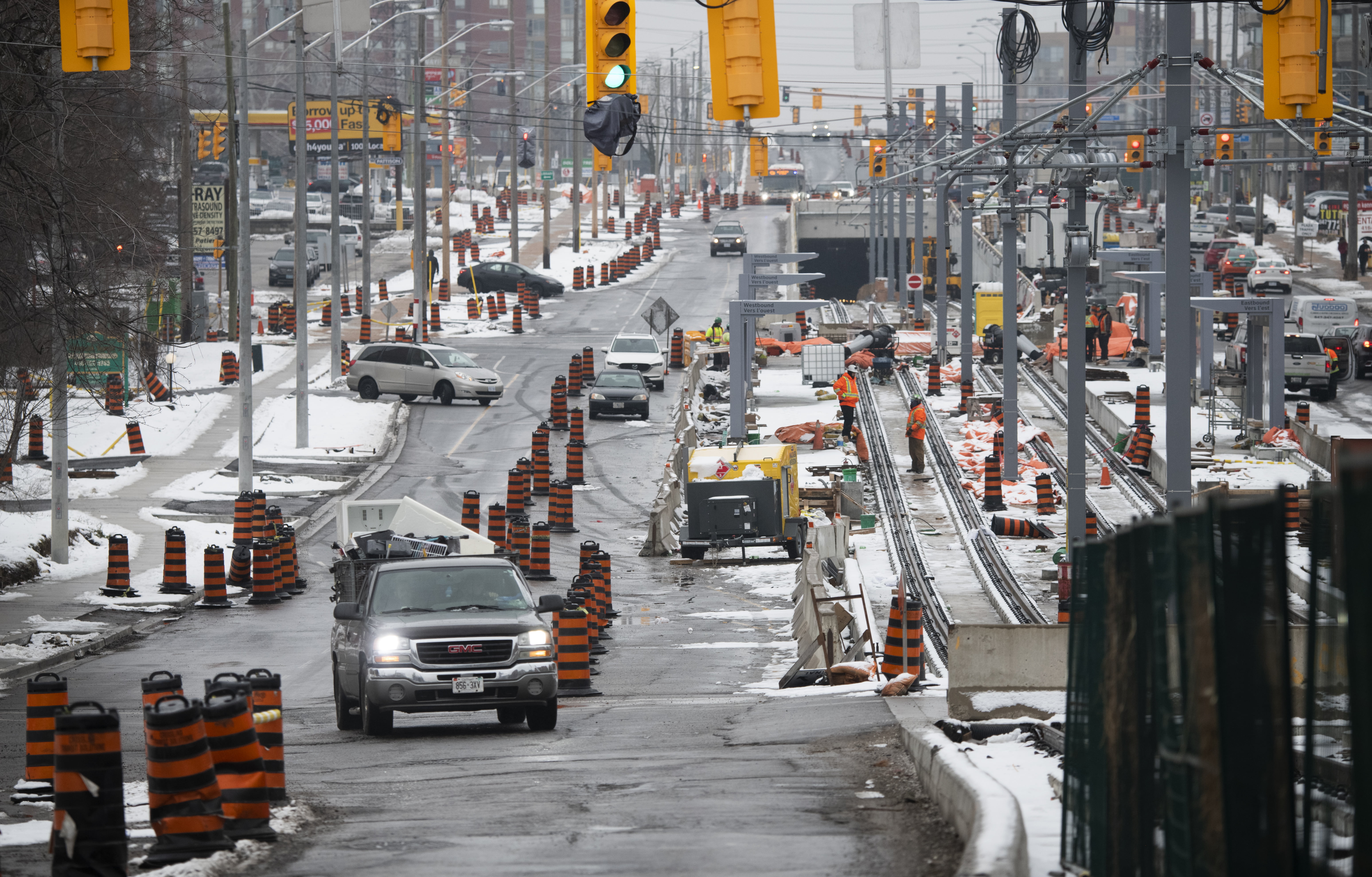 Commuters and public transit gridlock;
