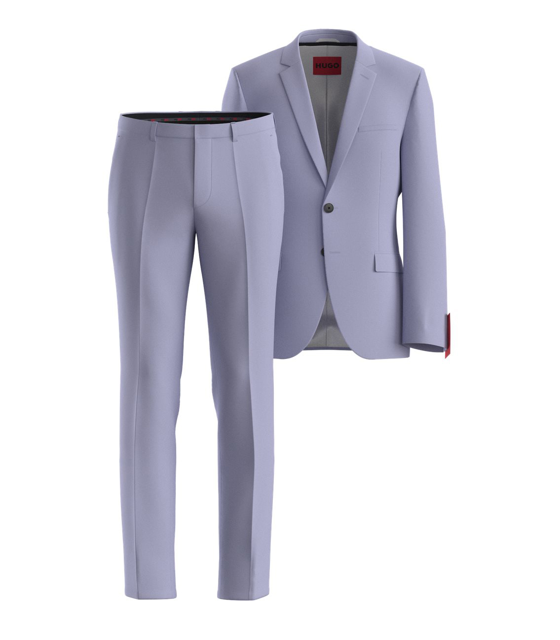 Hugo chambray-like lilac stretch jacket and pant