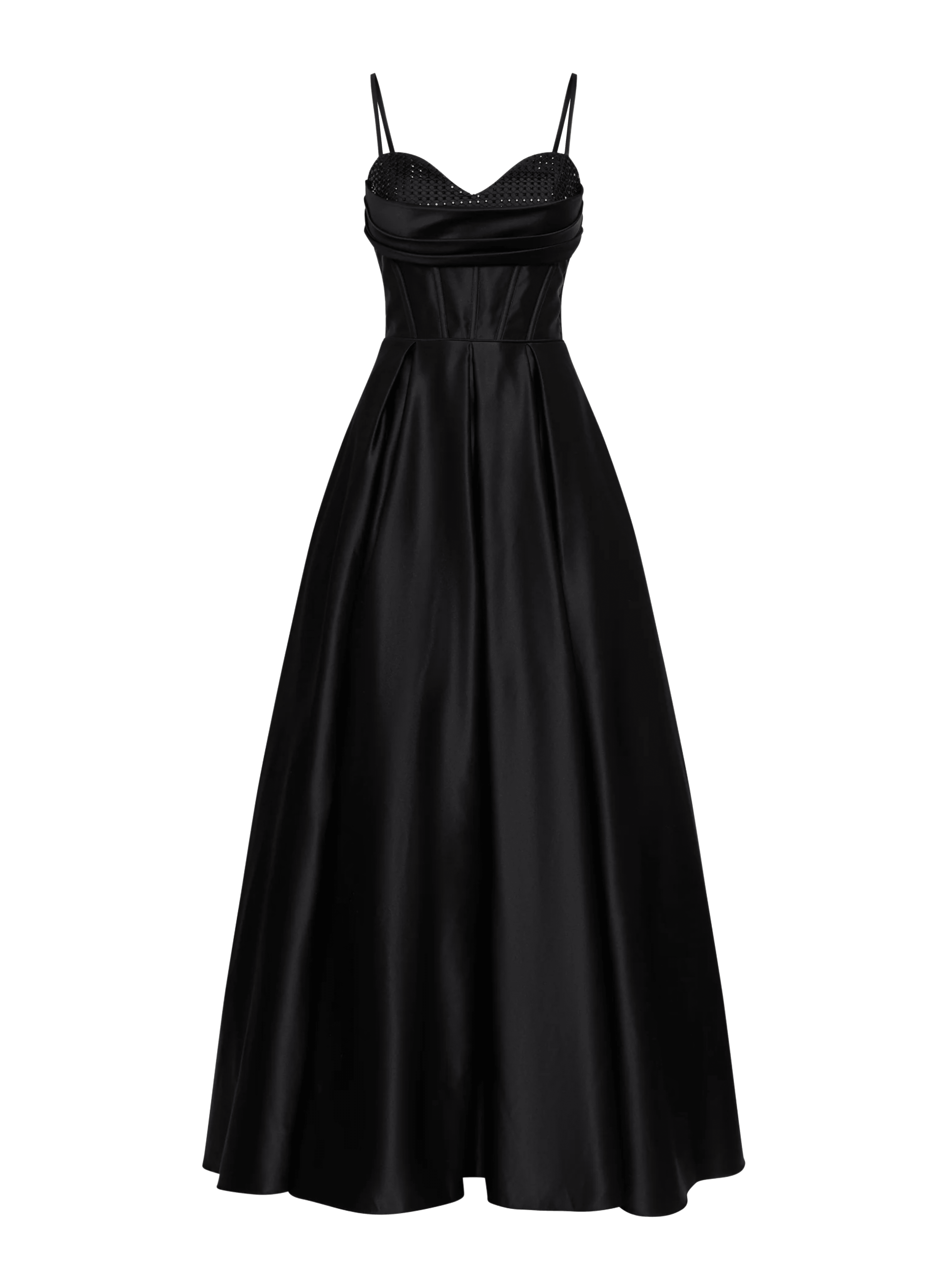 Melanie Lyne satin stone detail gown