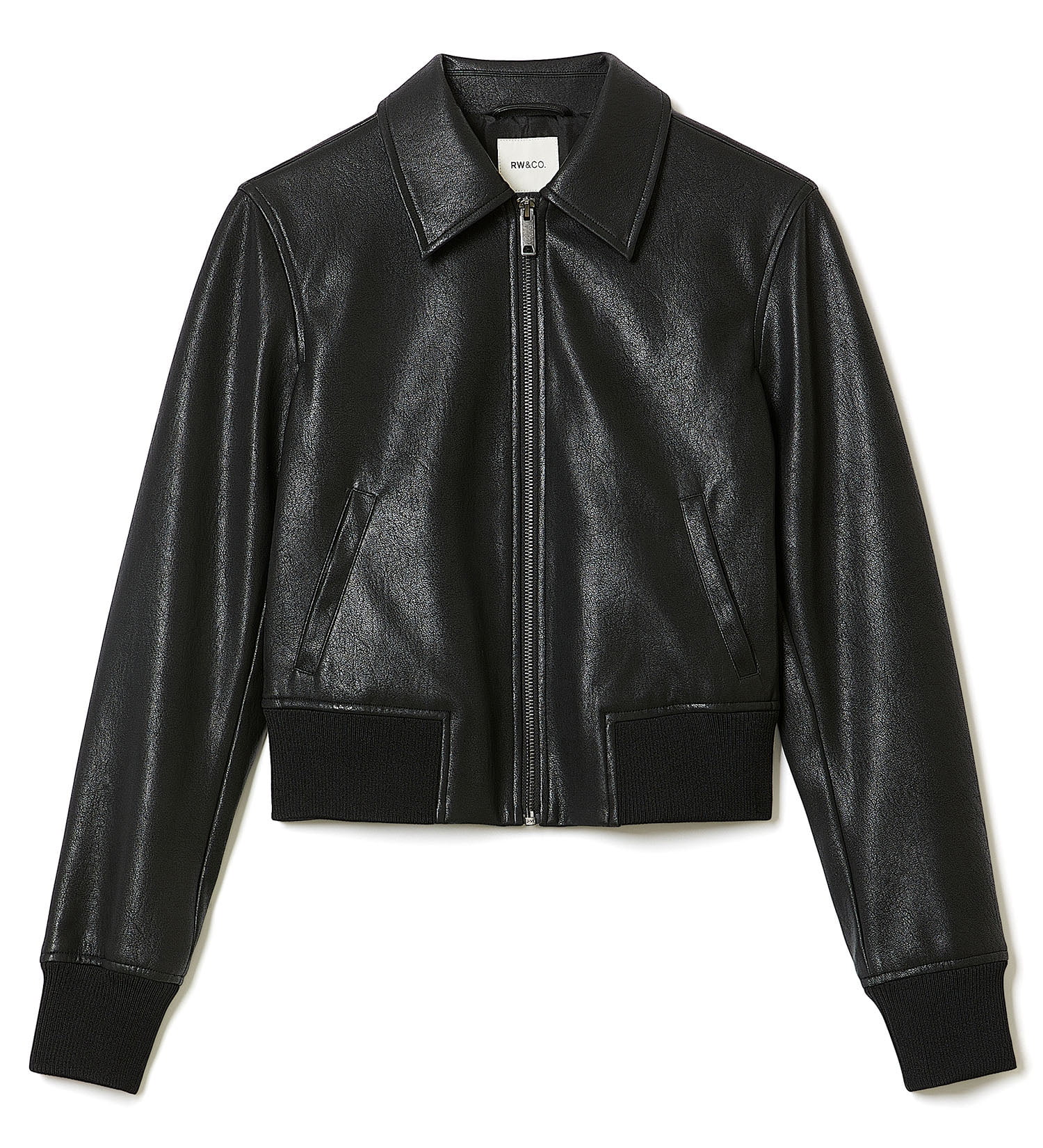 RW&CO. faux leather bomber jacket