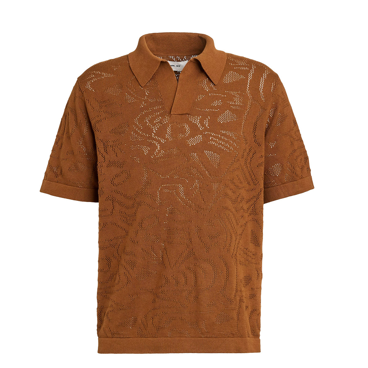 NN07 tonal jacquard polo shirt