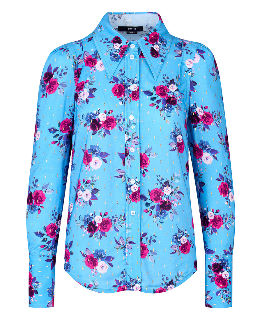 Smythe box-pleat shirt with a vintage floral print