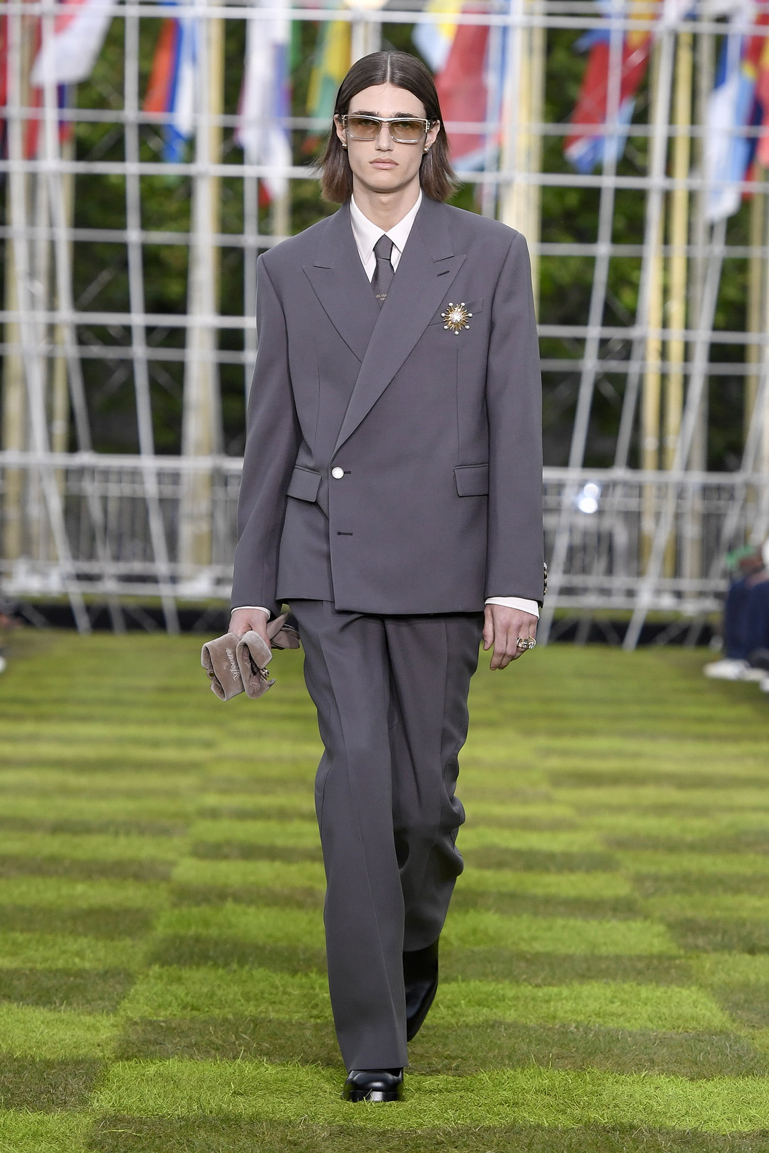 PARIS, FRANCE - JUNE 18: A model walks the runway during the Louis Vuitton Ready to Wear Spring/Summer 2025 fashion show as part of the Paris Men Fashion Week on June 18, 2023 in Paris, France. (Photo by Victor VIRGILE/Gamma-Rapho via Getty Images)