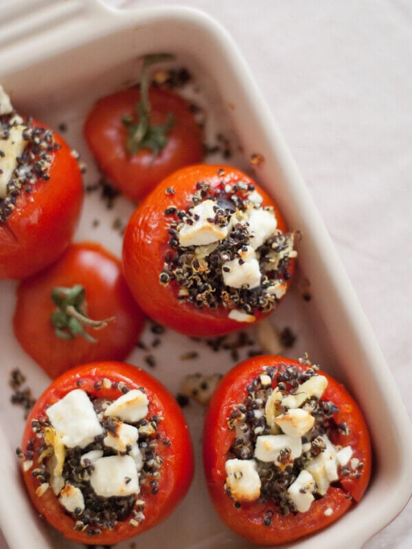 baked tomatoes with quinoa