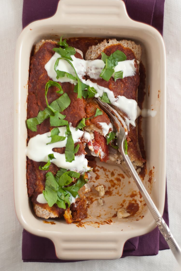 scrambled egg enchiladas