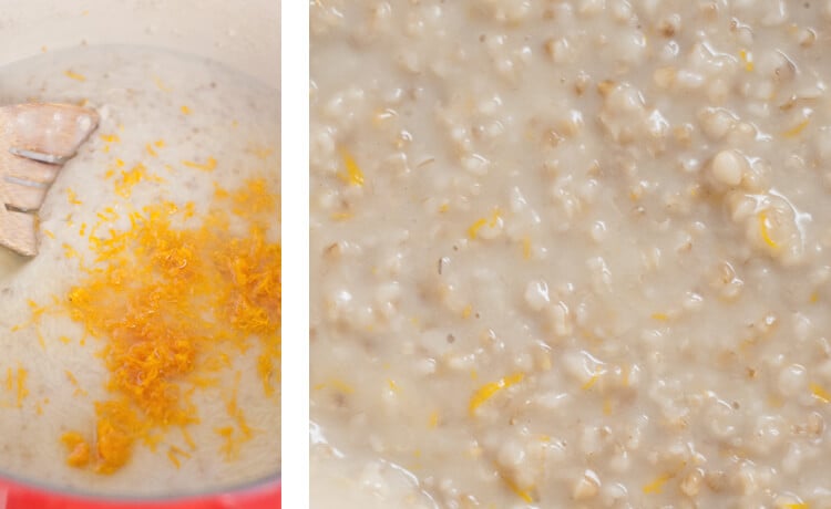 orange zested oatmeal