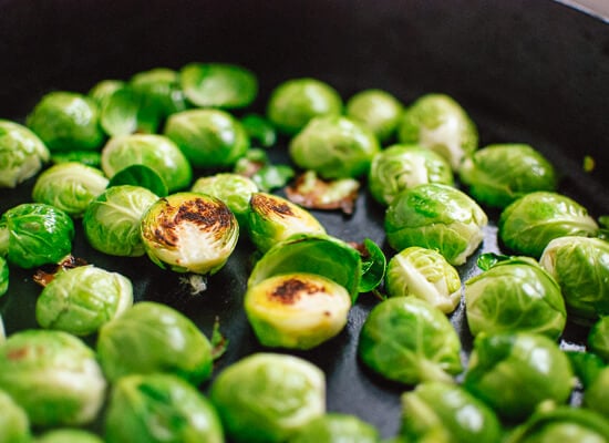 Quick roasted brussels sprouts - recipe at cookieandkate.com