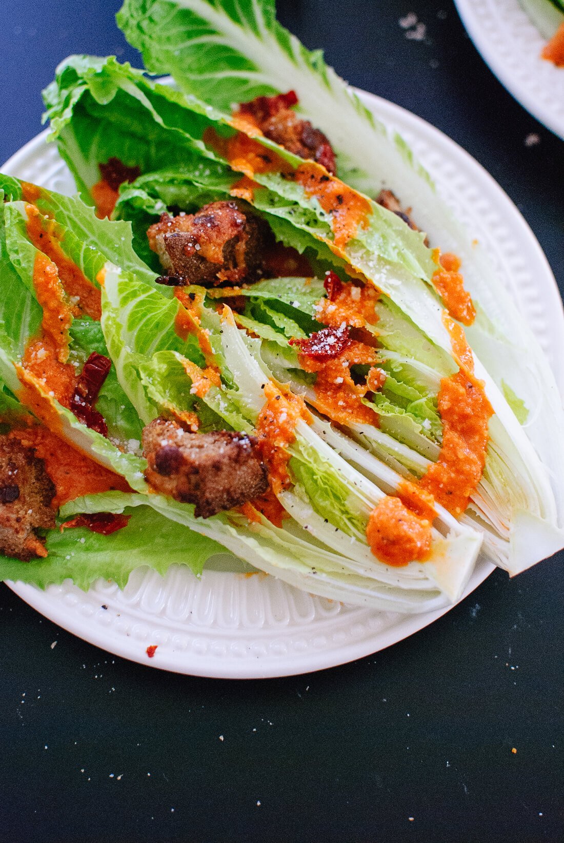 Vegetarian sun-dried tomato Caesar salad