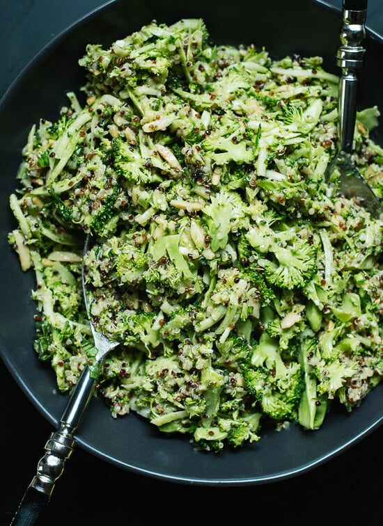 Quinoa Broccoli Slaw with Honey Mustard Dressing - cookieandkate.com