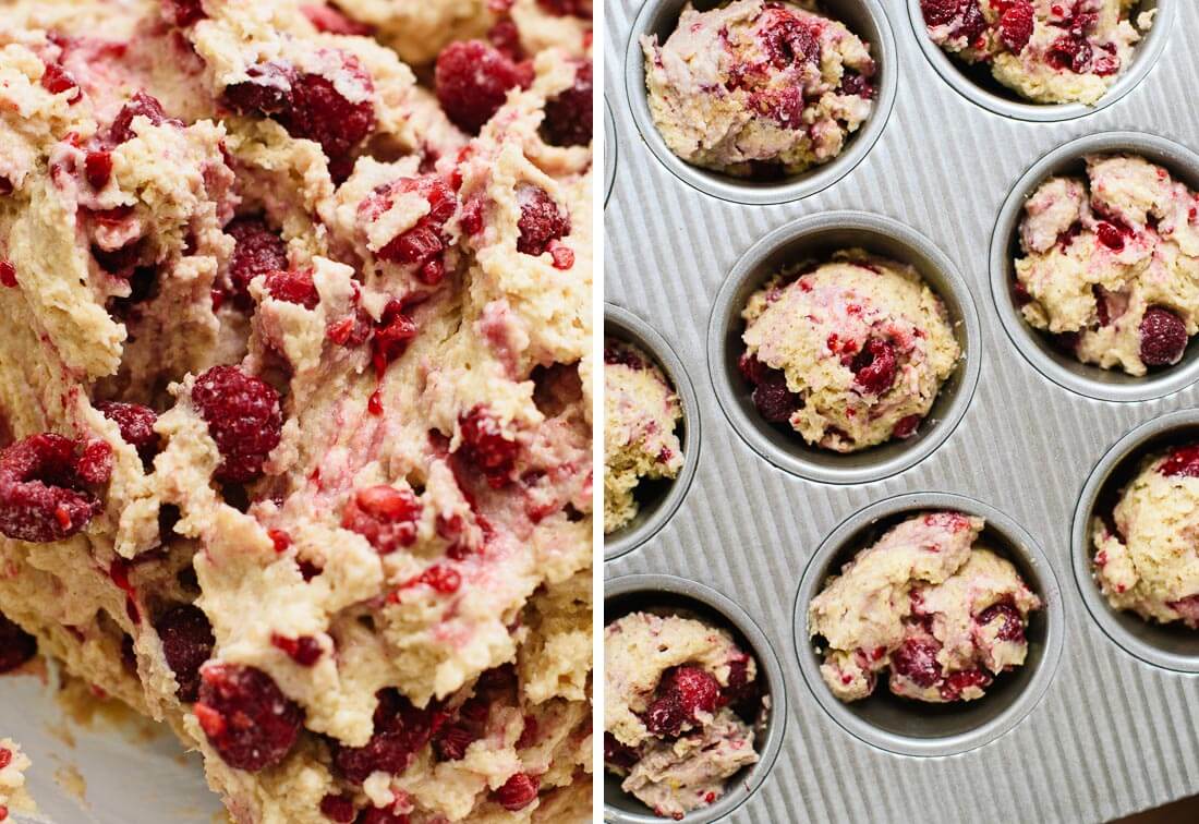 raspberry muffin batter