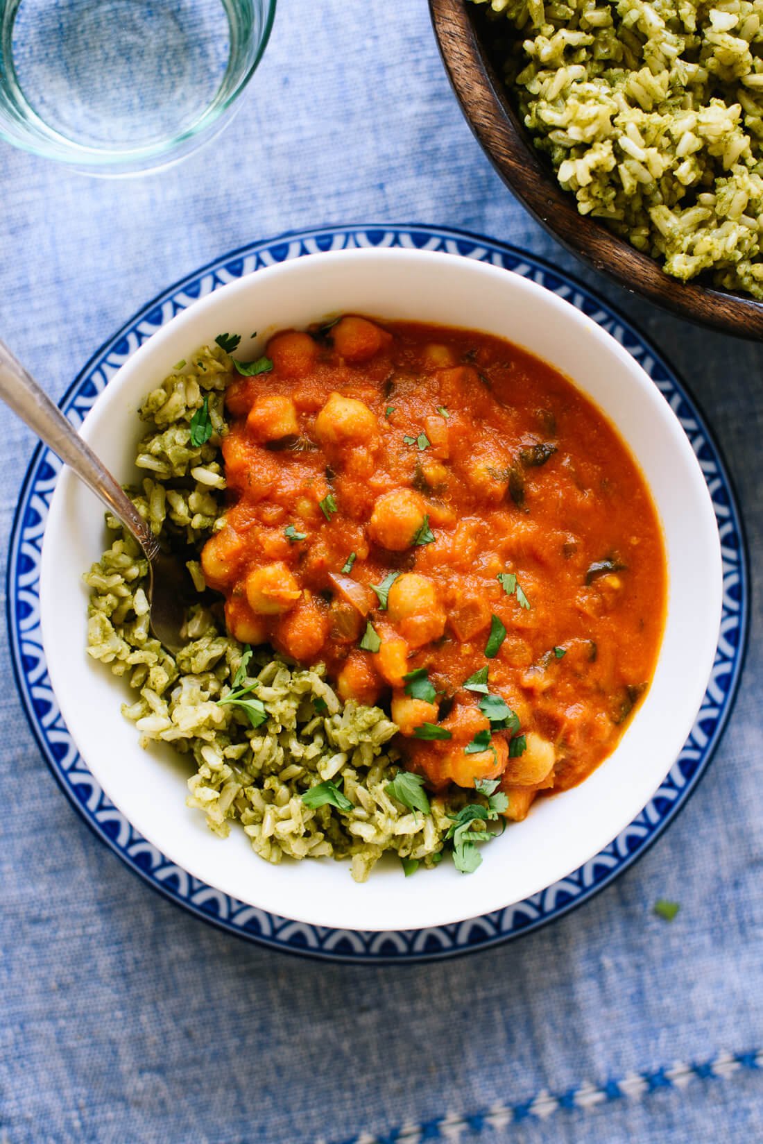 Chickpea Tikka Masala with Green Rice