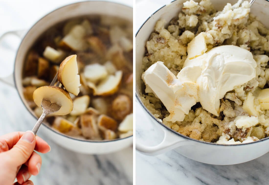 how to make cream cheese mashed potatoes