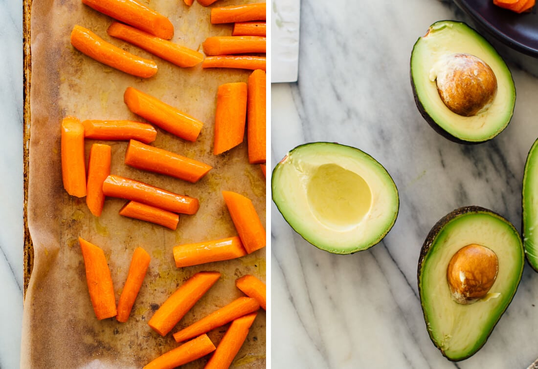 carrot and avocado