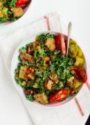 Heirloom BLT Kale Salad (with coconut bacon!)