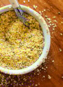 Vegan Parmesan in bowl