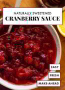 naturally sweetened cranberry sauce
