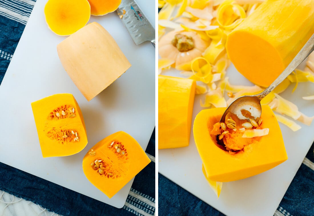 how to cut butternut squash