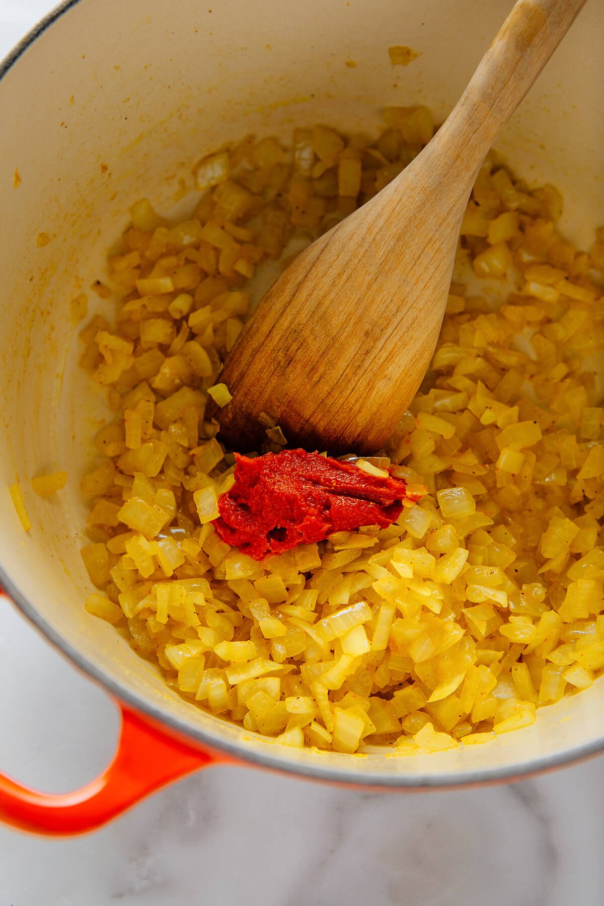 sautéed onions with tomato paste