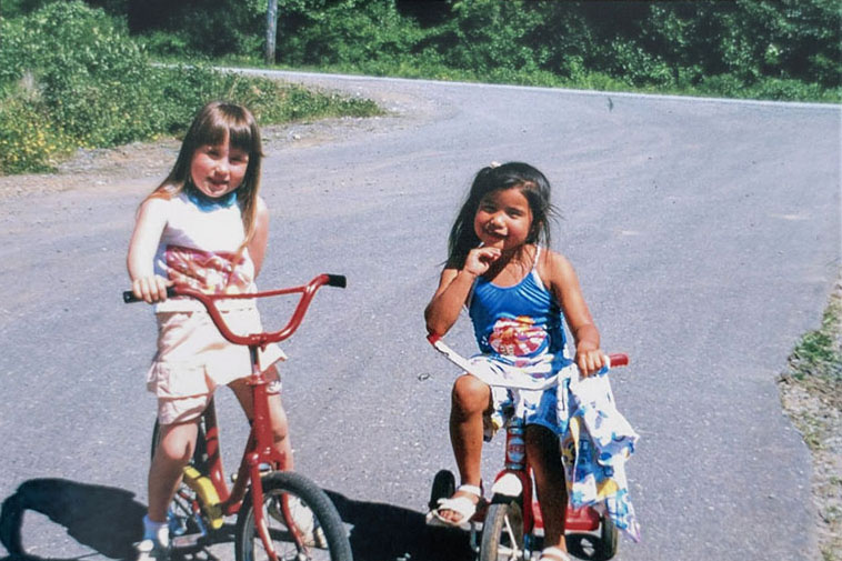 Angeline, right, didn’t thrive in school, but she loved being out in the bush. Photo courtesy Darryl Stauffer