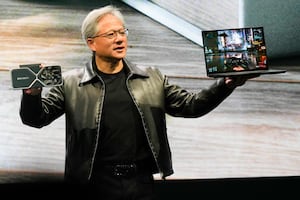 This handout picture taken and released by Nvidia shows Nvidia founder and chief Jensen Huang speaking during the Computex 2023 in Taipei on May 29, 2023. (Photo by Handout / NVIDIA / AFP) / RESTRICTED TO EDITORIAL USE - MANDATORY CREDIT "AFP PHOTO / NVIDIA - NO MARKETING NO ADVERTISING CAMPAIGNS - DISTRIBUTED AS A SERVICE TO CLIENTS - NO ARCHIVE (Photo by HANDOUT/NVIDIA/AFP via Getty Images)