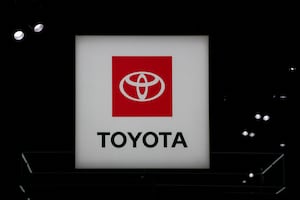 FILE PHOTO: A Toyota logo is seen during the New York International Auto Show, in Manhattan, New York City, U.S., April 5, 2023. REUTERS/David 'Dee' Delgado/File Photo
