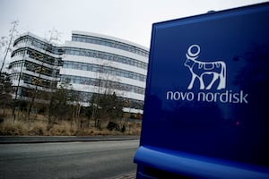 FILE PHOTO: Novo Nordisk logo is seen in Bagsvaerd outside of Copenhagen, Denmark February 1, 2017. Scanpix Denmark/Liselotte Sabroe via REUTERS    ATTENTION EDITORS - THIS IMAGE WAS PROVIDED BY A THIRD PARTY. FOR EDITORIAL USE ONLY. DENMARK OUT. NO COMMERCIAL OR EDITORIAL SALES IN DENMARK./File Photo